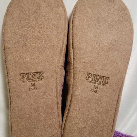 NWOT Rare Victoria’s Secret PINK Muk Luk Sweater Boots/Slippers 7/8 Medium - Picture 2 of 3